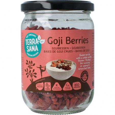 Raw goji bessen in glas bio