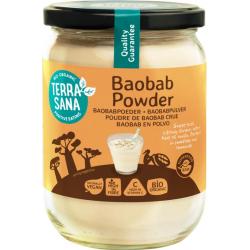 Raw baobab poeder in glas bio