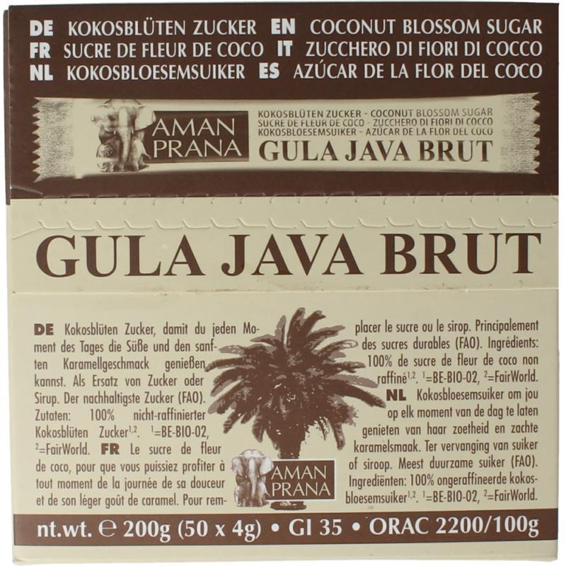 Gula java brut stick 50 x 4 gram bio