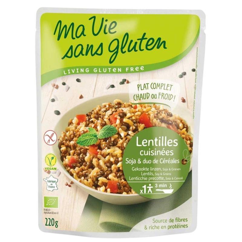 Gekookte linzen soja & granenduo glutenvrij bio