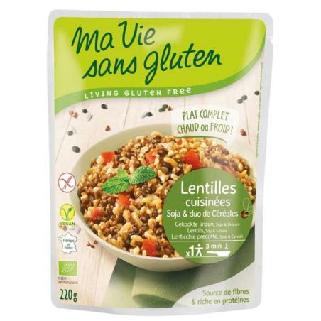 Gekookte linzen soja & granenduo glutenvrij bio