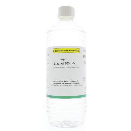 Alcohol 80% ethanol met 5% IPA