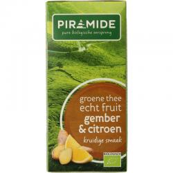 Groene thee met gember en citroen bio