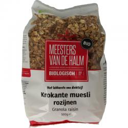 Krokante muesli rozijn bio