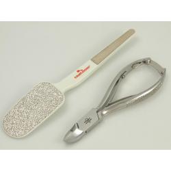 Pedicuretang 14cm en rasp 19.5cm nikkel