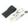 Manicure etui 4-delig leer zwart Manicure etui 4-delig leer zwart