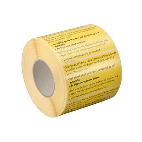 Sticker bezorgen/bijsluiter