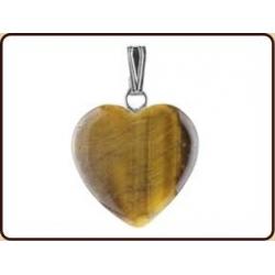Hanger hart 20mm tijgeroog