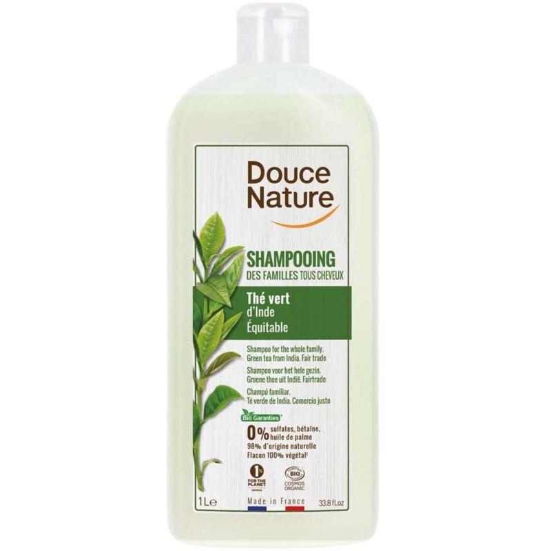 Shampoo glanzend haar met groene thee familie bio