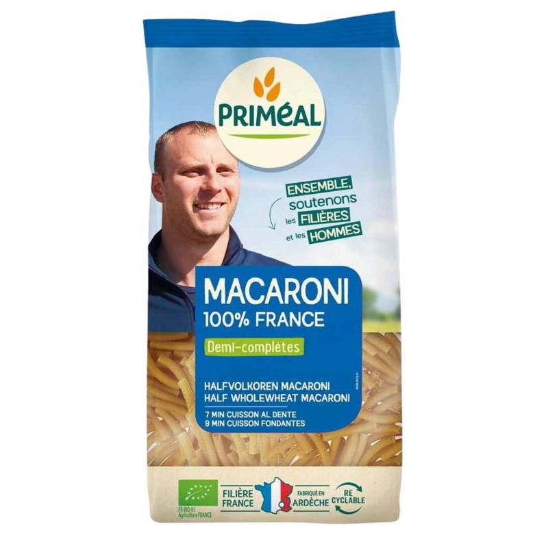 Halfvolkoren macaroni bio