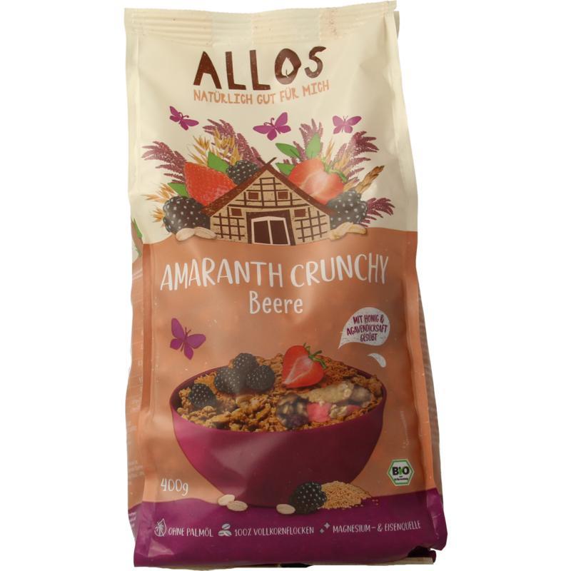 Crunchy amarant rode vruchten bio