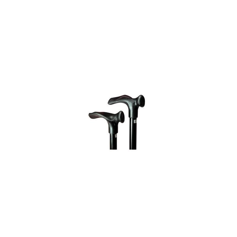 Wandelstok comfort opvouw zwart rechts