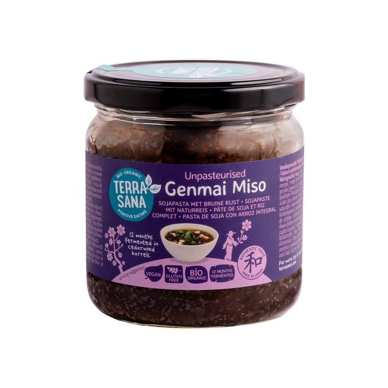 Genmai miso ongepasteuriseerd glas bio