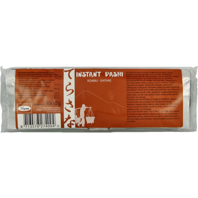 Instant dashi kombu shiitake bouillon