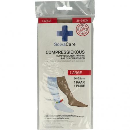 Compressiekous beige L 26 - 29 cm
