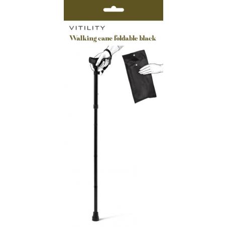 Wandelstok opvouwbaar zwart