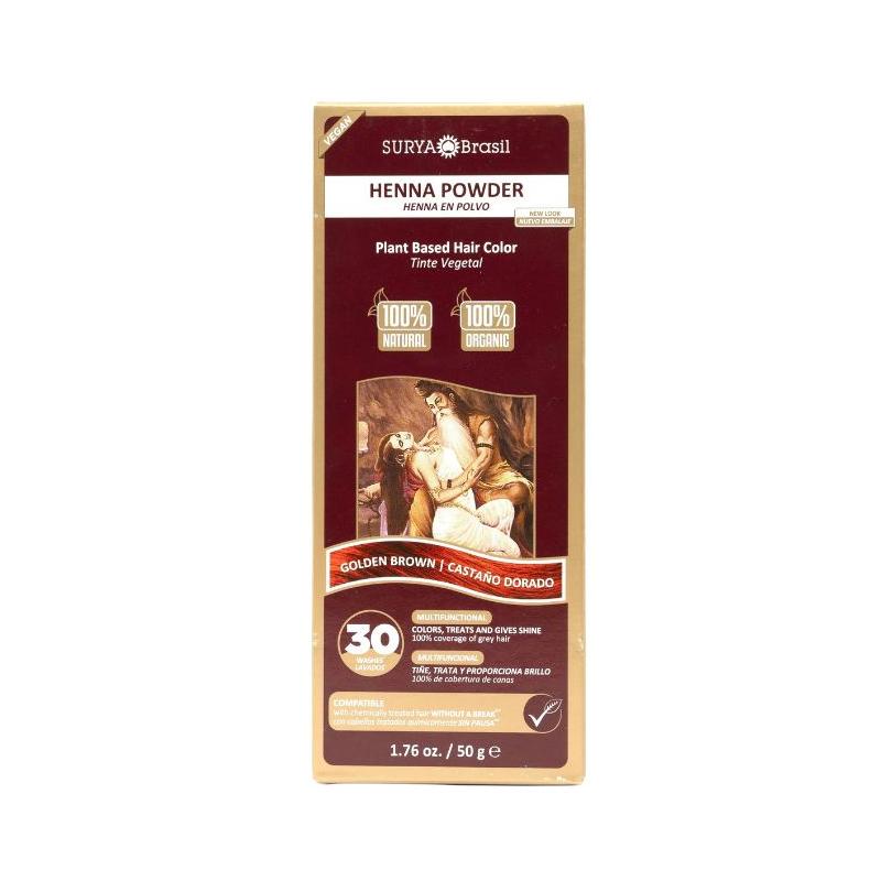 Henna haarverf poeder goud bruin