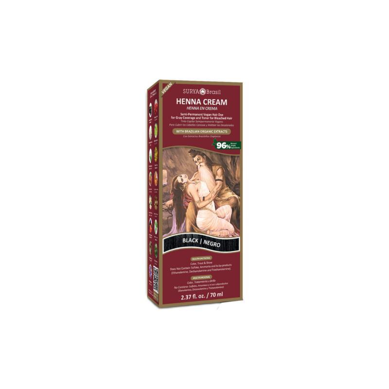 Henna haarverf creme zwart
