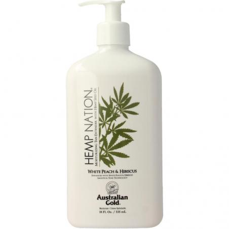 Hemp nation tan extender white peach hibiscus