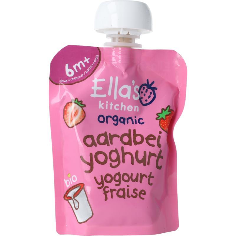 Aardbei yoghurt griekse stijl 6+ maanden bio