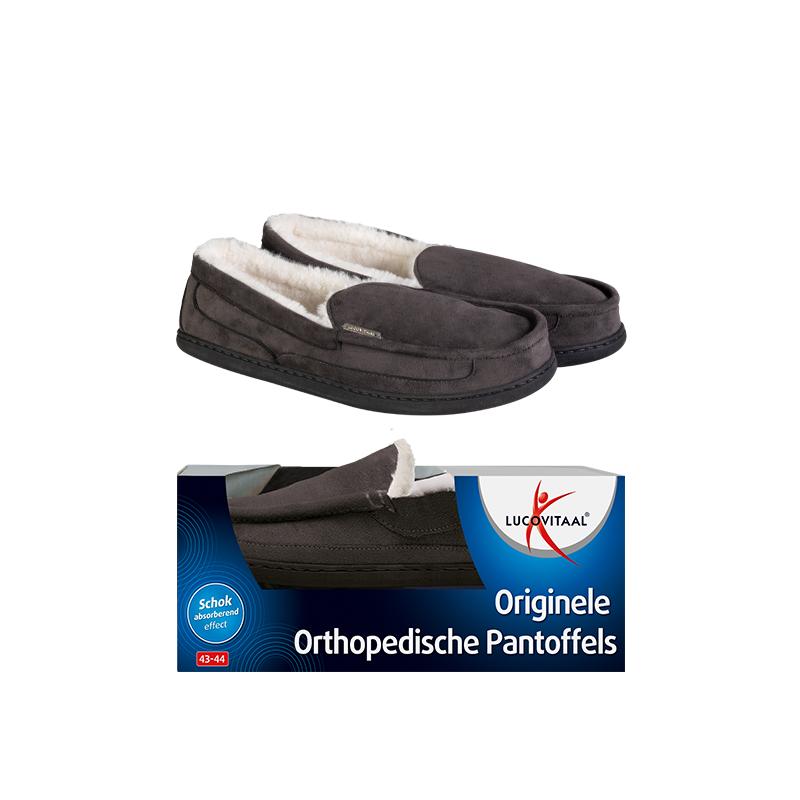 Orthopedische pantoffels antraciet maat 41-42