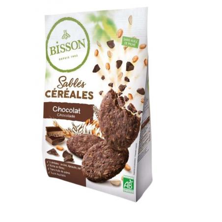 Zandkoekjes chocolade & granen bio