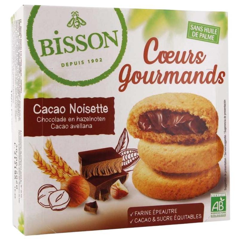 Gevulde koekjes hazelnoot choco bio