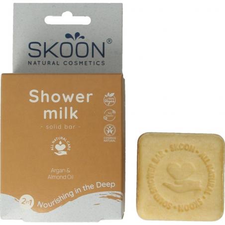 Solid shower milk nourishing into the deep 2-in-1