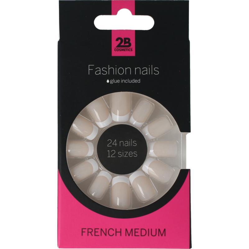 Nails french medium