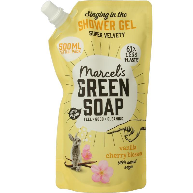 Showergel vanille & kersenbloesem navulling