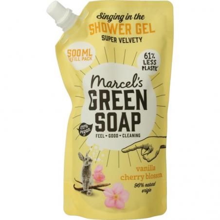 Showergel vanille & kersenbloesem navulling