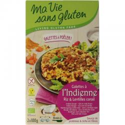 Indiase rijstburgers 2 x 100g vegan glutenvrij bio