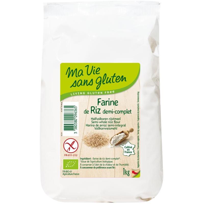 Rijstmeel halfvolkoren glutenvrij bio