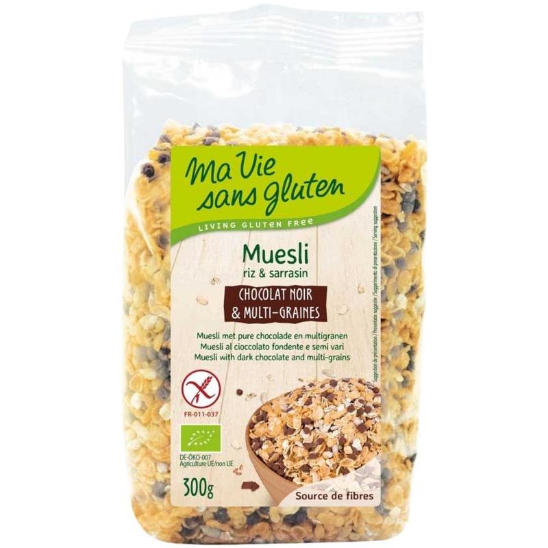 Muesli chocolade en multigranen glutenvrij bio