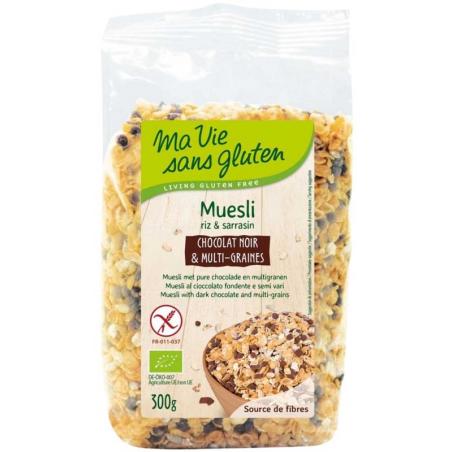 Muesli chocolade en multigranen glutenvrij bio