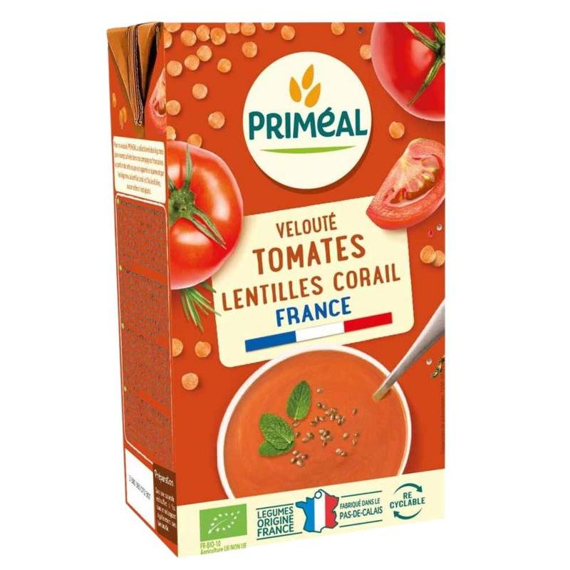 Veloute gebonden soep tomaat linzen bio