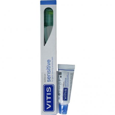 Tandenborstel sensitive met sample tandpasta