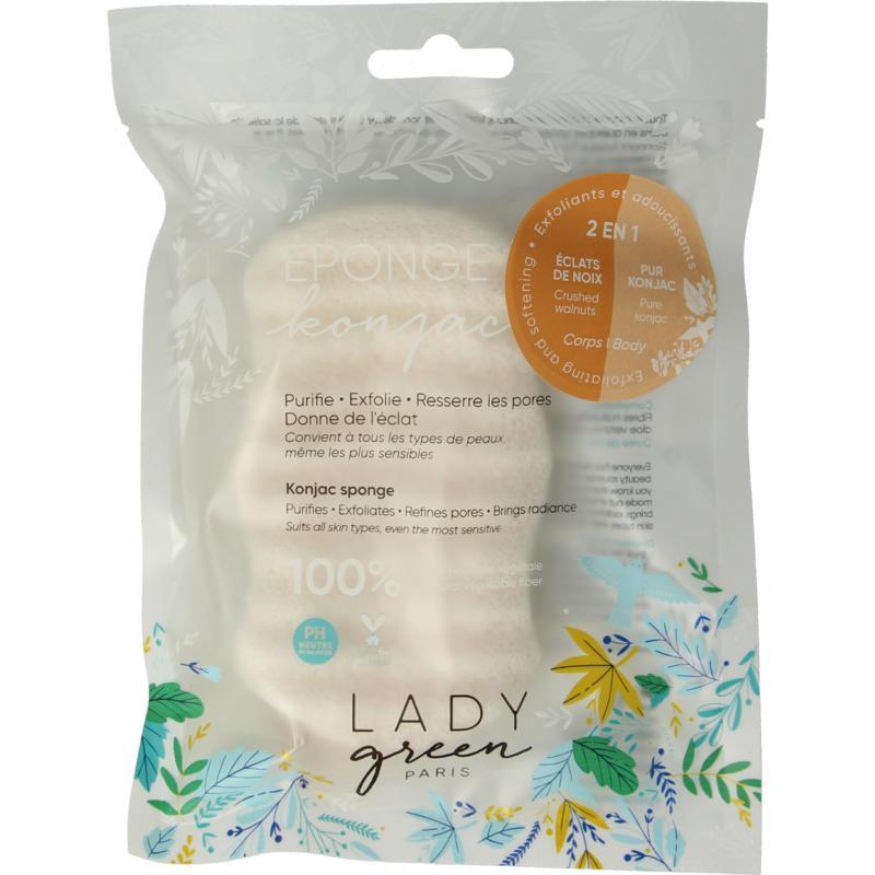 Konjac lichaamsspons crushed walnut