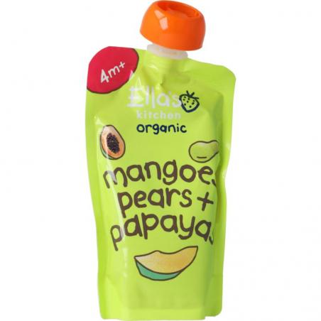 Mangoes pears & papayas knijpzakje 4+ maanden bio