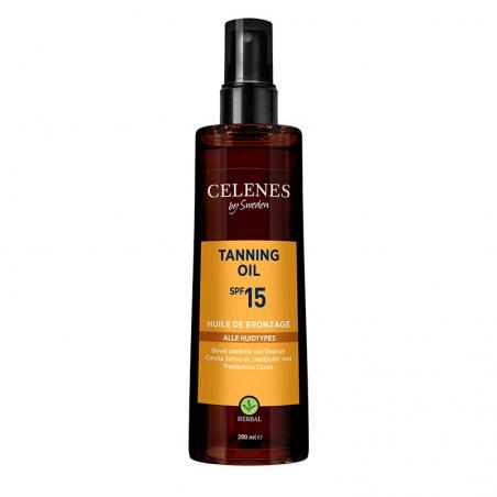 Herbal tanning oil SPF15+