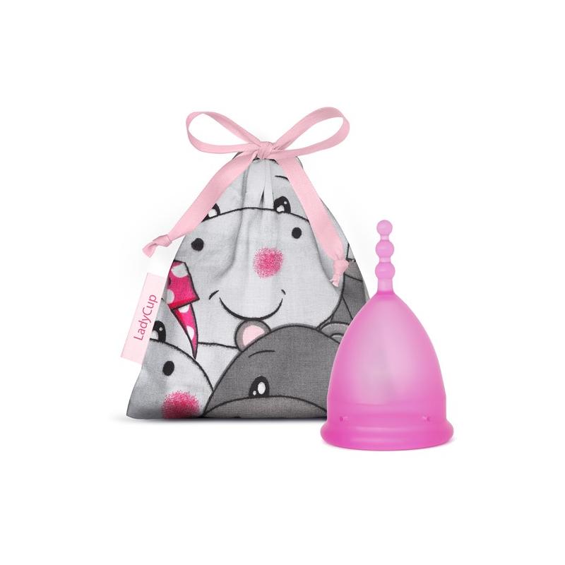 Menstruatiecup pinky hippo maat S
