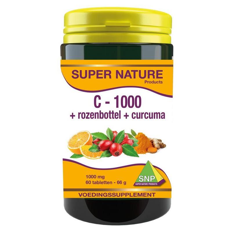 Vitamine C + rozenbottel + curcuma 1000mg