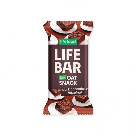 Lifebar oatsnack pure chocolade hazelnoot bio