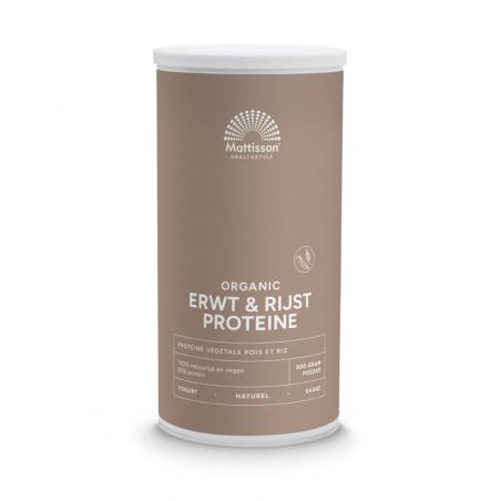 Vegan protein erwten & rijst naturel bio