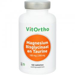 Magnesium bisglycinaat 100 mg en taurine 200 mg