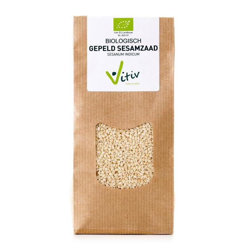 Sesamzaad wit gepeld bio