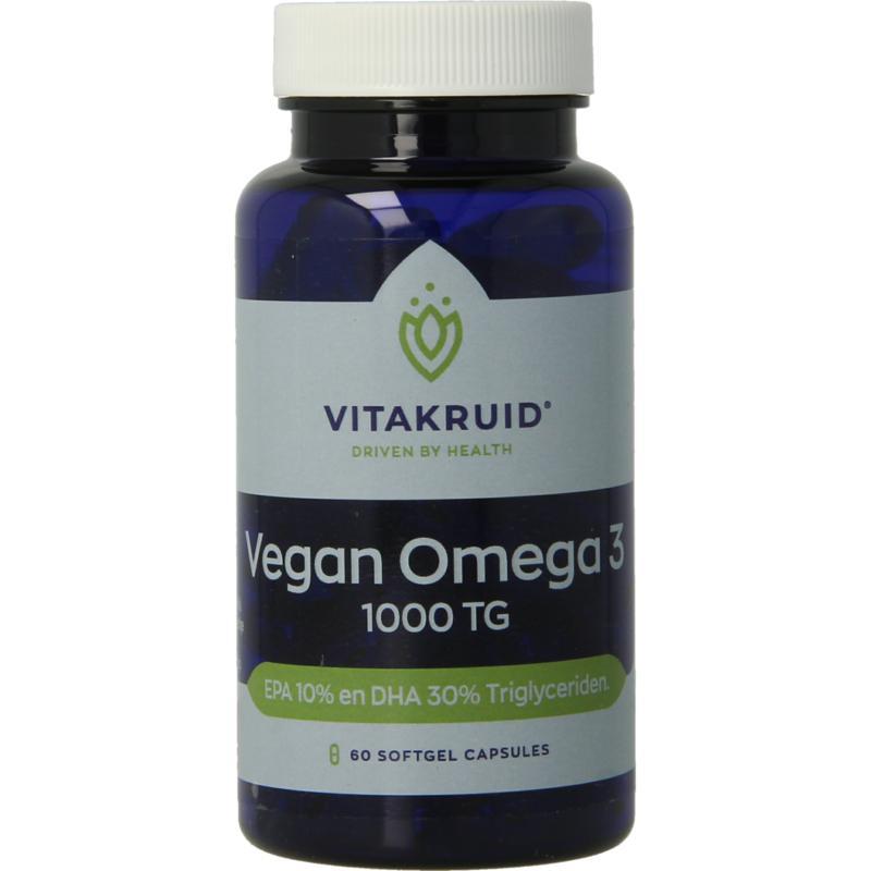 Vegan omega 3 1000 triglyceriden 300 DHA 100 EPA