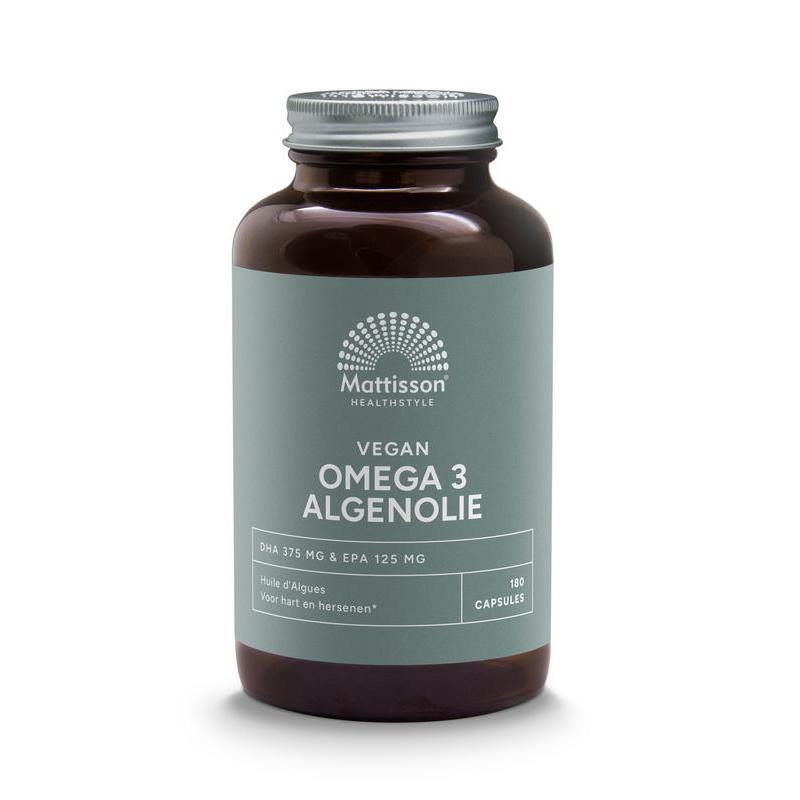 Vegan omega 3 algenolie DHA 375mg EPA 125mg