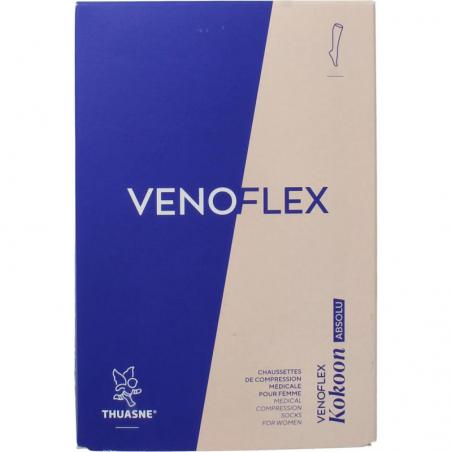 Venoflex kokoon absolu kniekous dames zwart maat 2