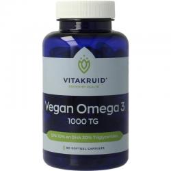 Vegan omega 3 1000 triglyceriden 300 DHA 100 EPA
